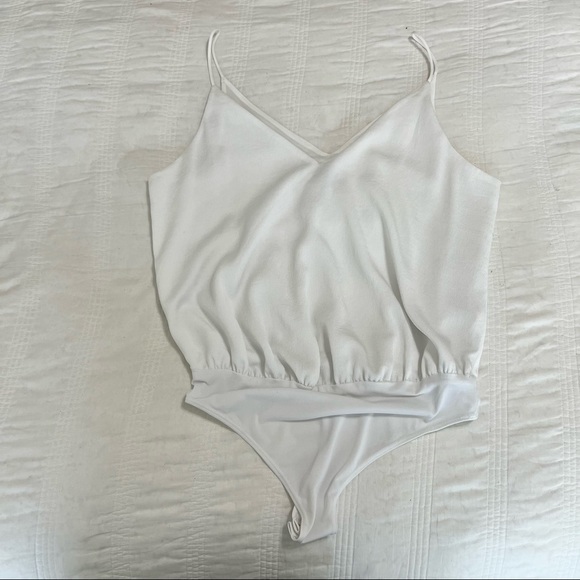 Express Tops - Express • White Camisole Bodysuit (M)